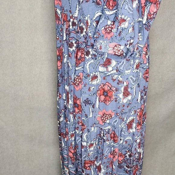Knox Rose Blue and Red Floral Maxi Dress - Picture 4 of 10